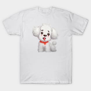 Cute Bichon Frisé Drawing T-Shirt